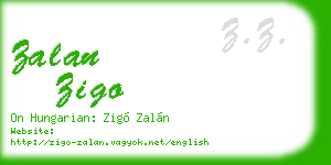 zalan zigo business card